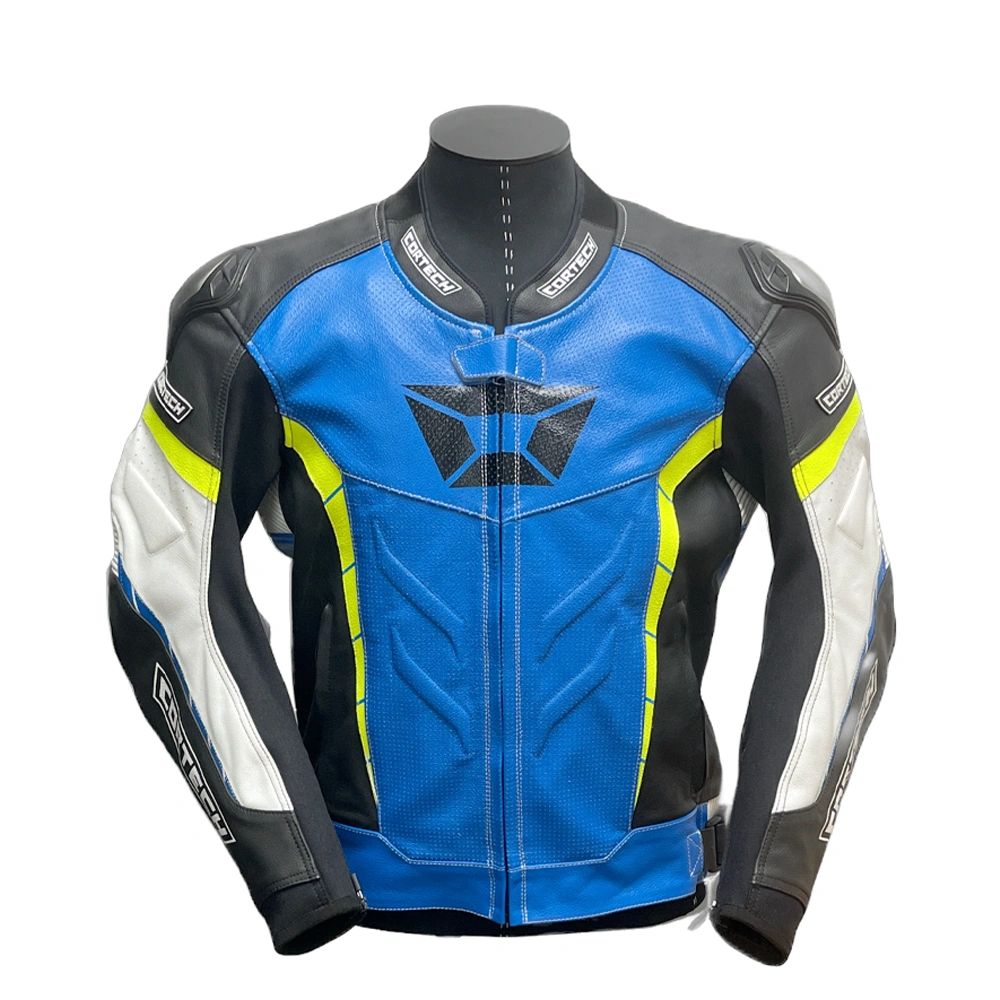 Cortech Speedway Adrenaline Men's Street Leather Jacket - Blue