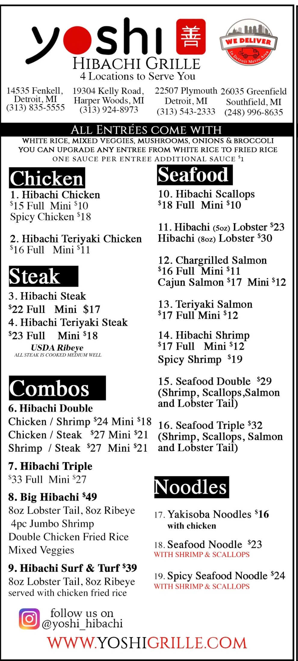 Yoshi hibachi grill Clearance