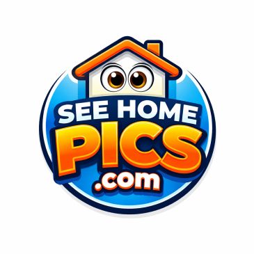 Colorful logo of SeeHomePics.com featuring a house with eyes.