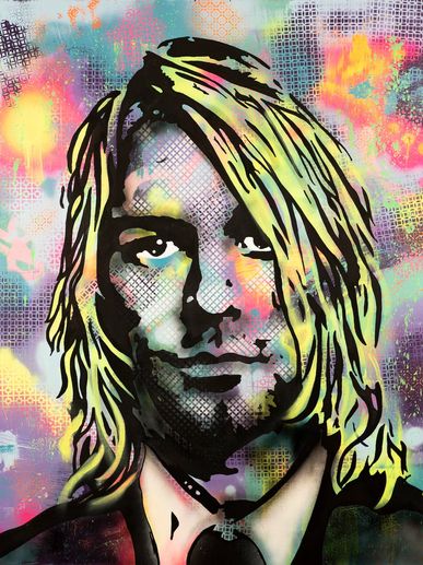 Cobain
60"x 48" x 2"
Spray paint, Acrylic, on Canvas