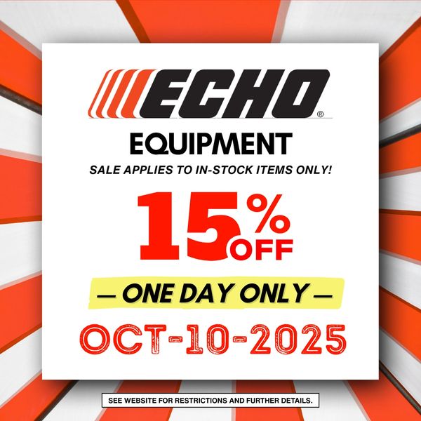 West End Hardware | Echo One-Day-Only Sale, 15% OFF | October 10, 2025 |  Link to Flyer