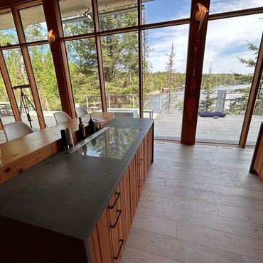 Beautiful cottage retreat with Caesarstone Rugged Concrete