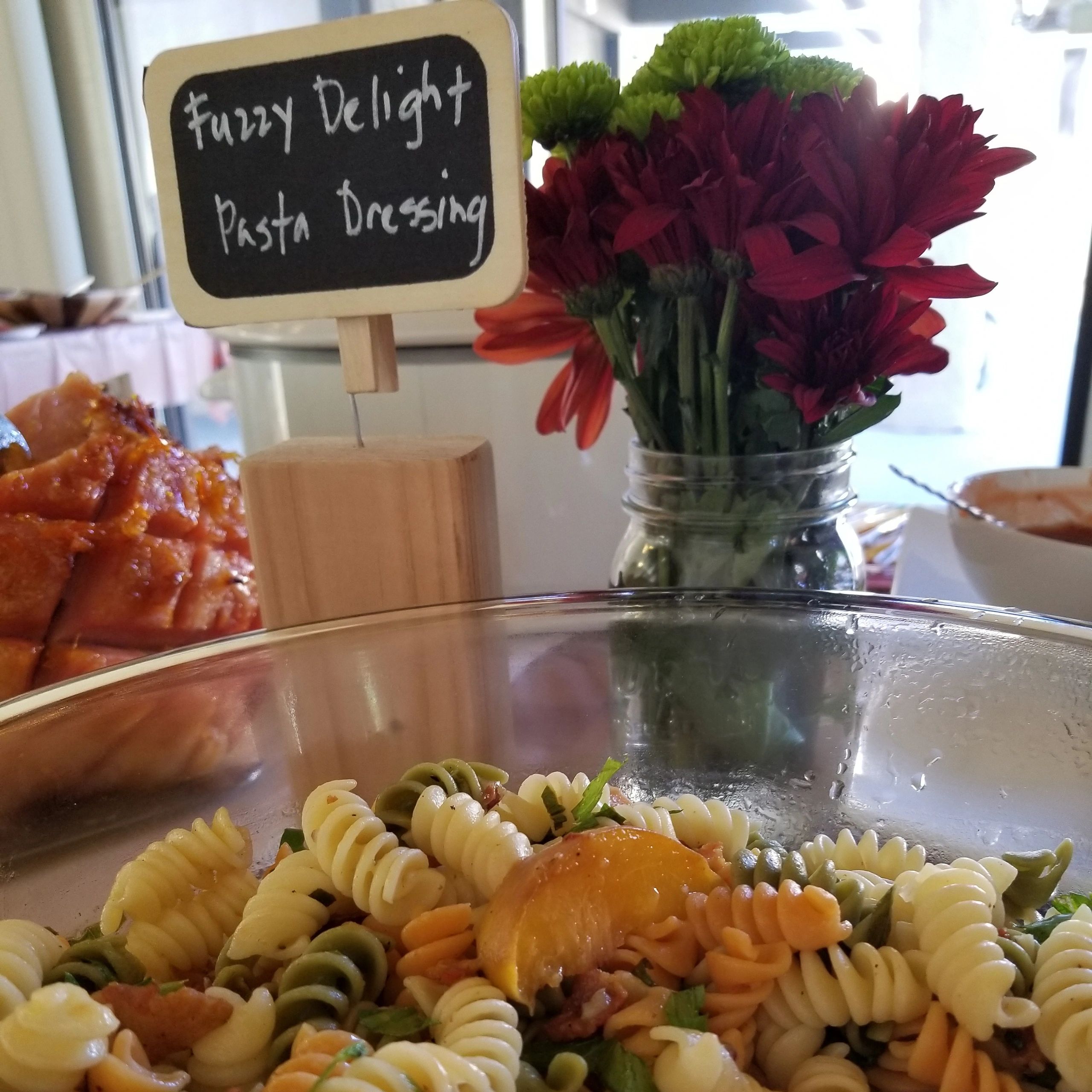 Peach Rotini Pasta Salad