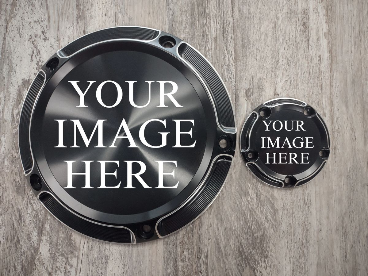 Custom Engraved Motorcycle Derby and Timing Covers for HD