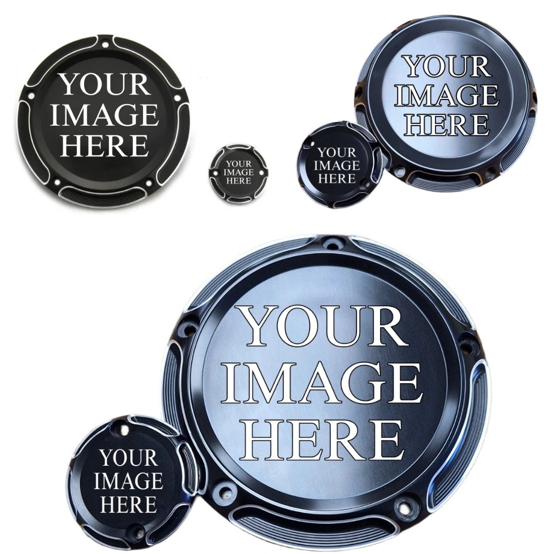 Custom Engraved Motorcycle Derby and Timing Covers for HD