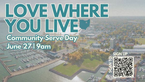 Love Where You Live community event on June 27 at 9am with QR code for sign-up.