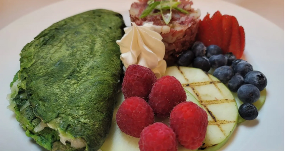 Healthy breakfast with eggs