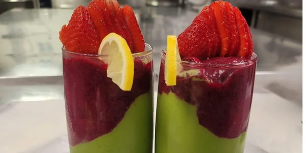 Avocado smoothie in a cup