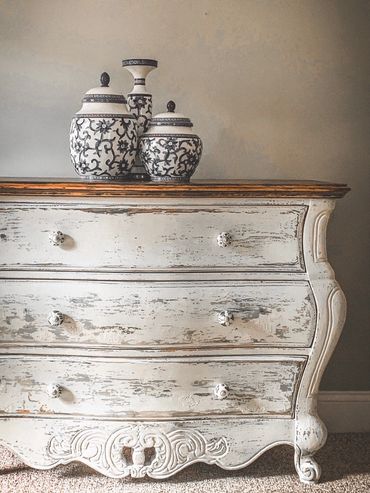 milk paint bombay commode chest Montero Manor by Chelsea