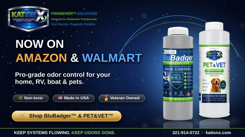 Kationx BluBadger and PET&VET odor control now available on Amazon and Walmart
