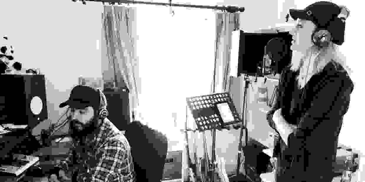 Jade Starr & Luis Rojas recording It’s Over.