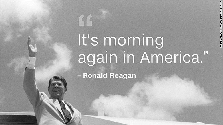 The was a time Republicanism meant something. The message of Ronald Reagan was of hope.