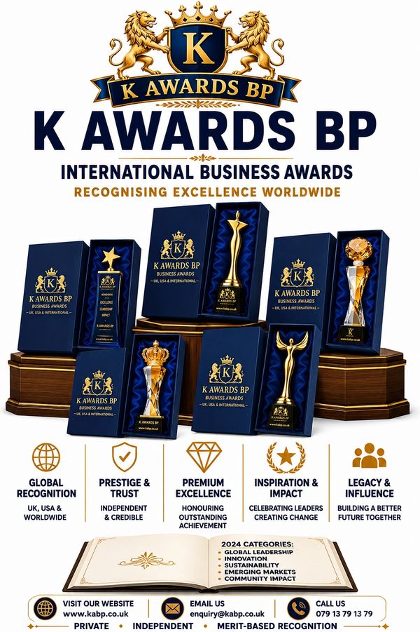 PlLuxury international business award trophies and recognition awards by K Awards BP, honouring exce