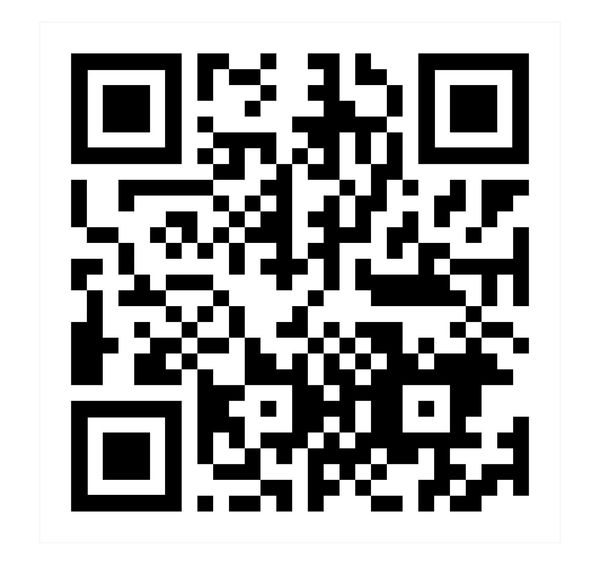 A black and white QR code on a white background.