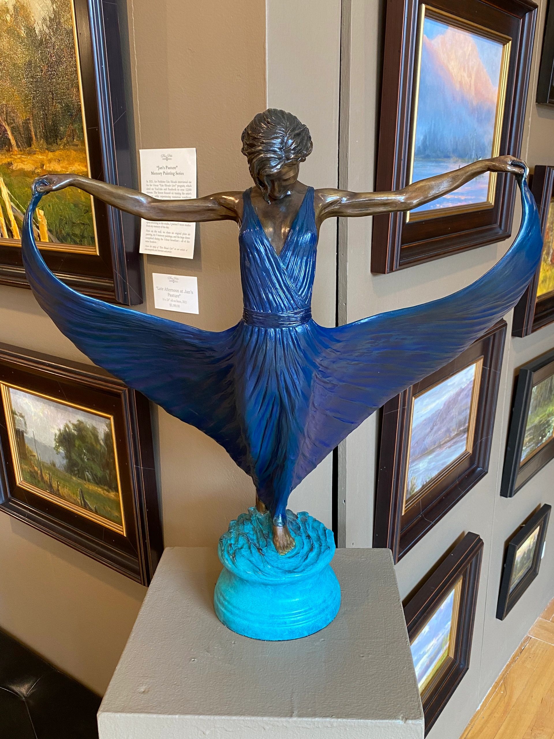 James Shoop bronze sculpture design teacher realist art nouveau mold making hydra stone resin human