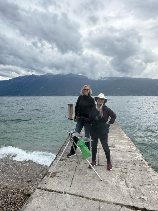 Jen Kochevar and Mary Pettis in Lake Garda, Italy