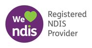 Logo showing 'We love ndis' and Registered NDIS Provider text.