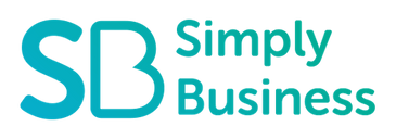 Logo of Simply Business with stylized initials SB in teal.