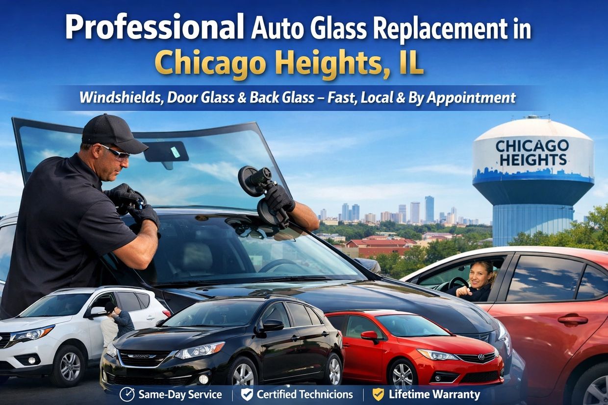 Windshield replacement in Chicago Heights at Prime Auto Glass & Tint
