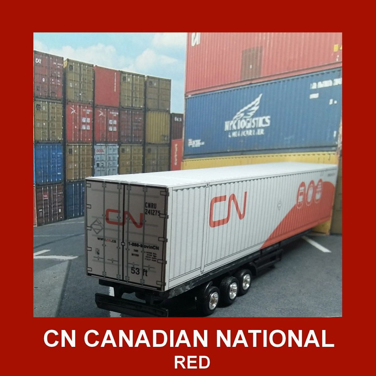Canadian National (CN) Red Shipping Container Card Kit