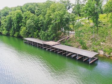 Possum Creek Community Marina Aluminum Floating Dock with upper deck