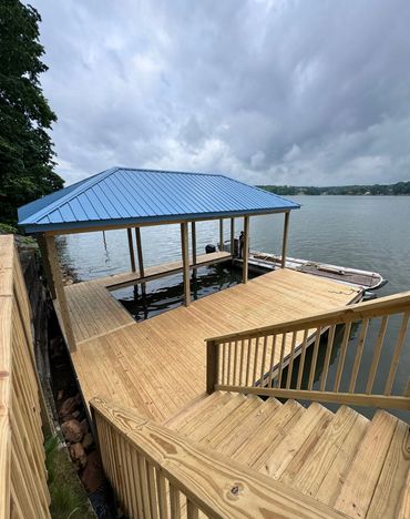 Gaining access to your dock on rough terrain is no problem for Tennessee Dock Masters