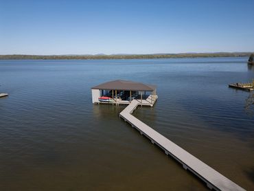 Beautiful two slip dock in shallow water from Tennessee Dock Masters