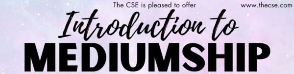 Banner announcing an introduction to mediumship course.