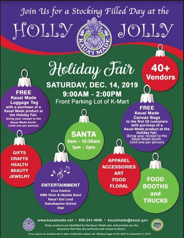 Kauai Made Holly Jolly Holiday Craft Fair
