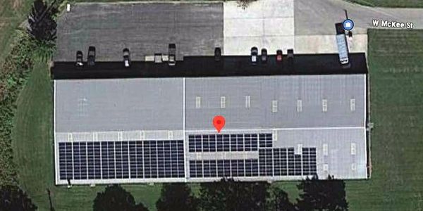 Blasdel Enterprises' facility with solar panels