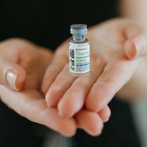 Dysport vial in hands