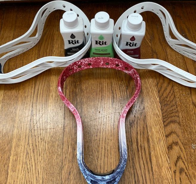 Custom dyed lacrosse head materials