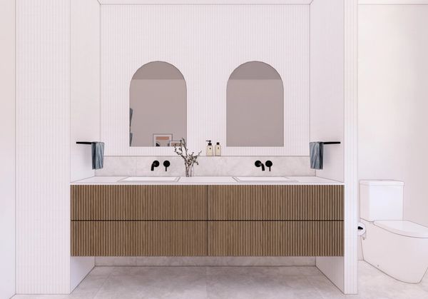 Upstairs bathroom vanity area