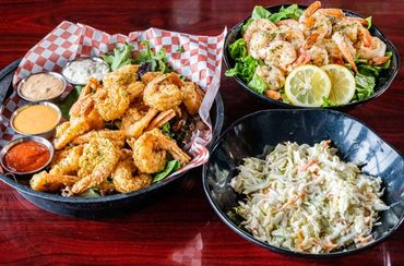 Family meal with Fried and sauteed shrimp and choice of family side dish