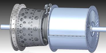 small linear flow jet engine