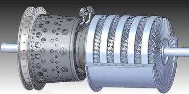 small linear flow jet engine
