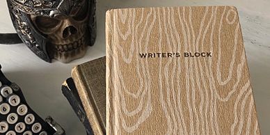 Writer's block. Writers, authors, storytellers, journal, think clear, focus, write, tell, enjoy.