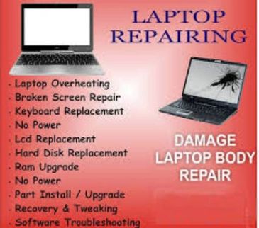 Laptop repair and virus removal most Services can be done remotely by a professional technician.