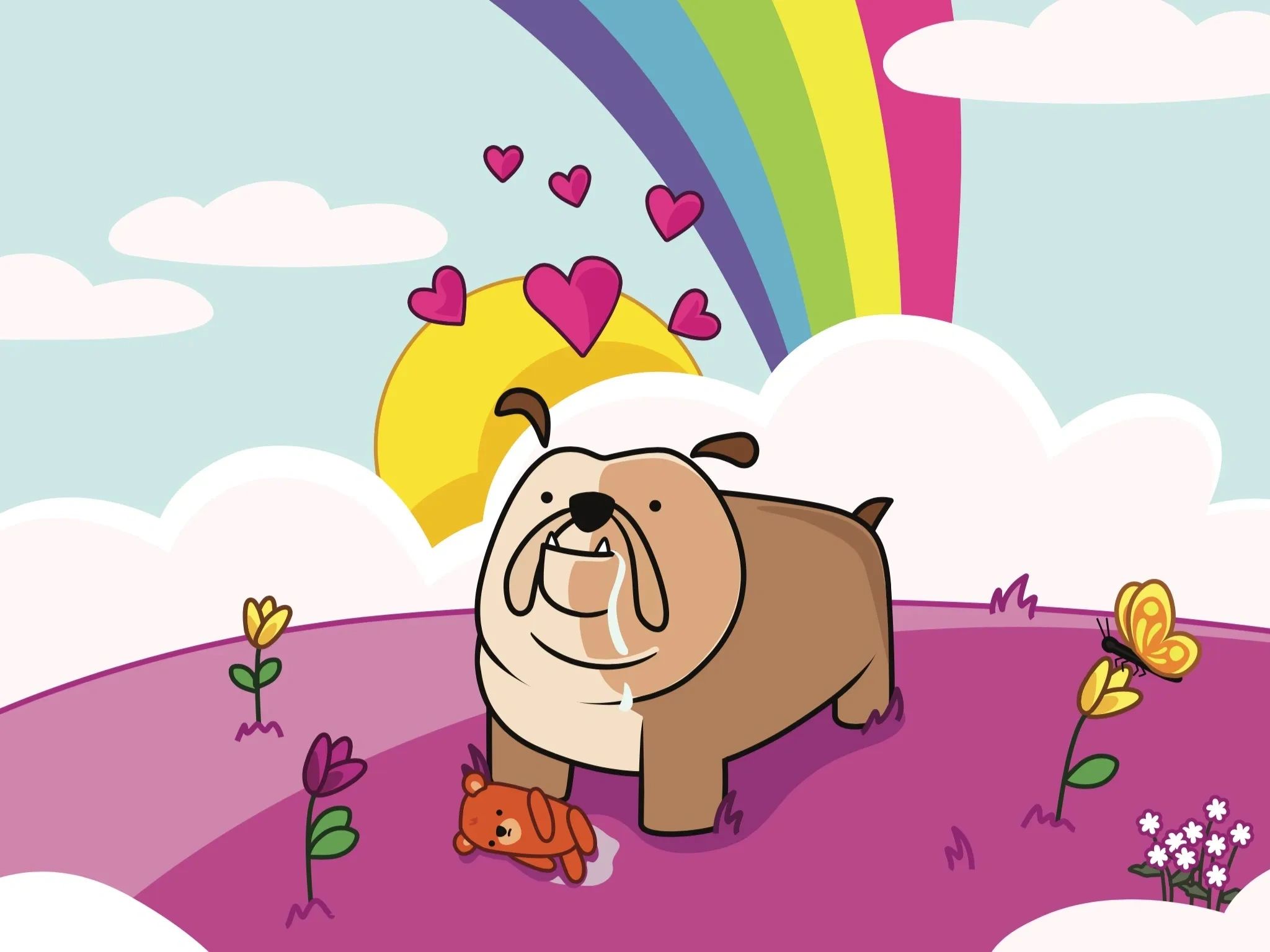 Bridget Rules the Day, bulldog, cat, children's book, bullying