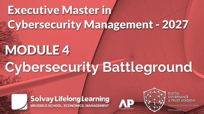 Executive Master in Cybersecurity Management Module 4 announcement.