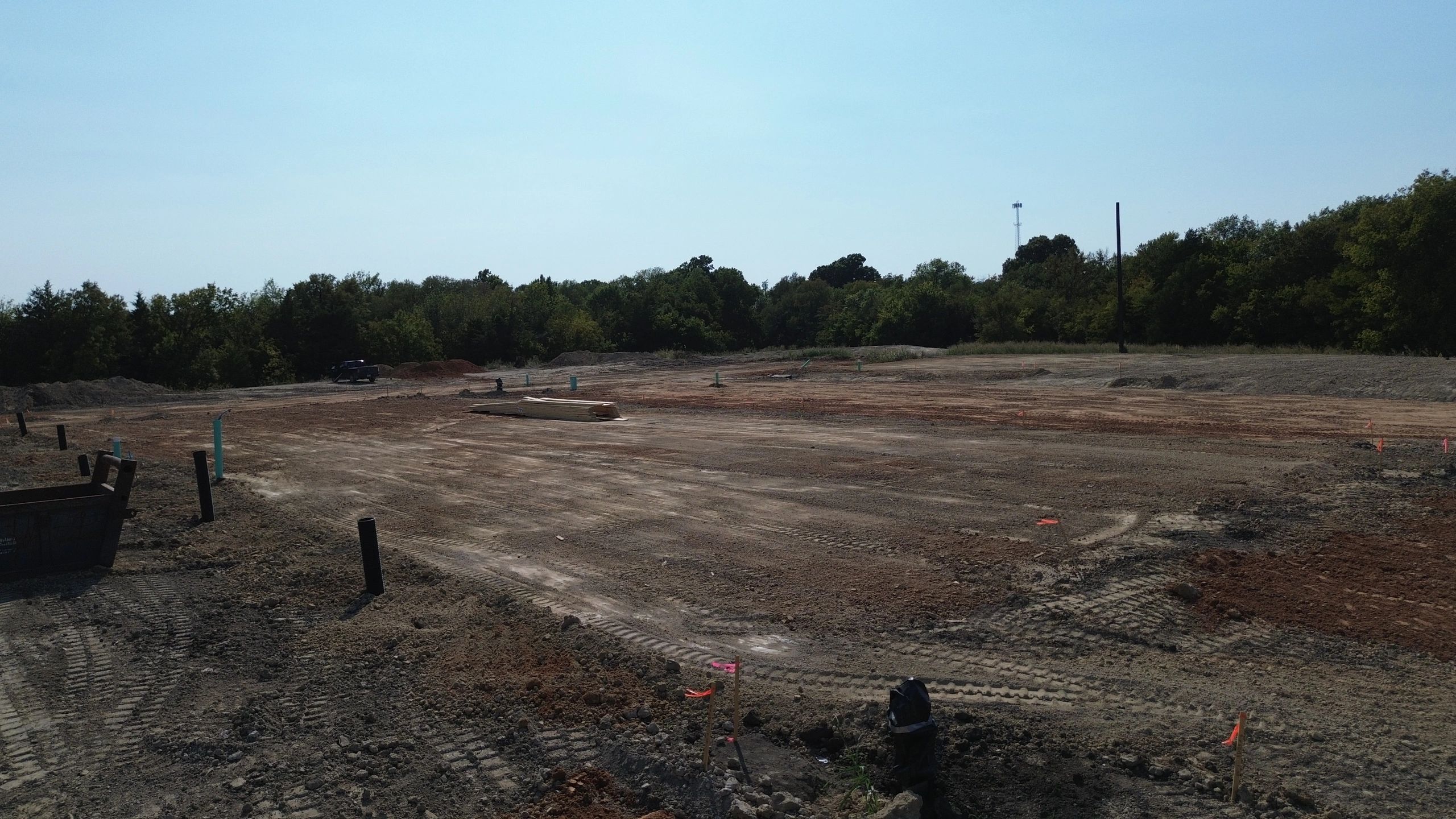 A leveled area for a new roping arena.