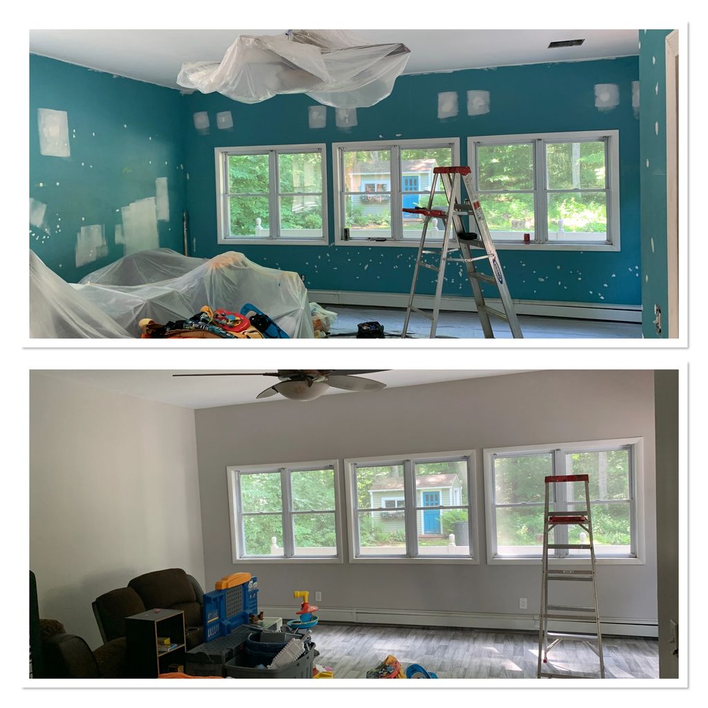 Living room remodel, looks nice! 