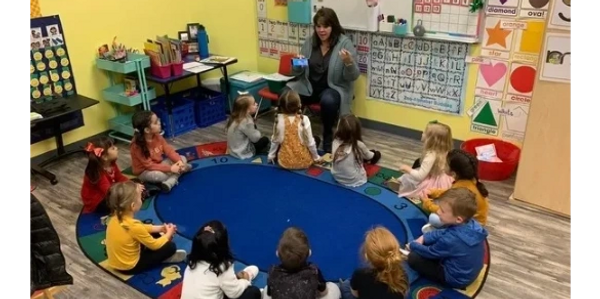 Circle time with Ms. Debbie.