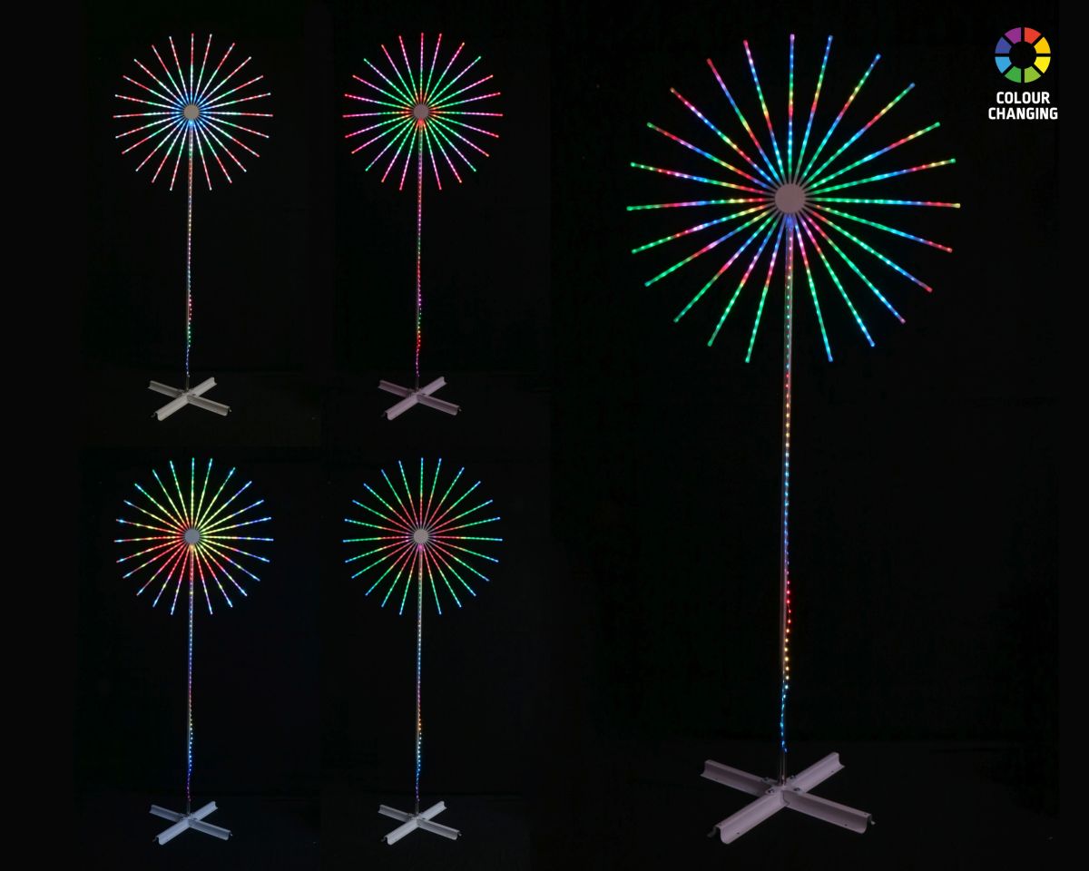 Giant 4.6m high LED Spinner Pole MULTICOLOUR App control smart RGB lights