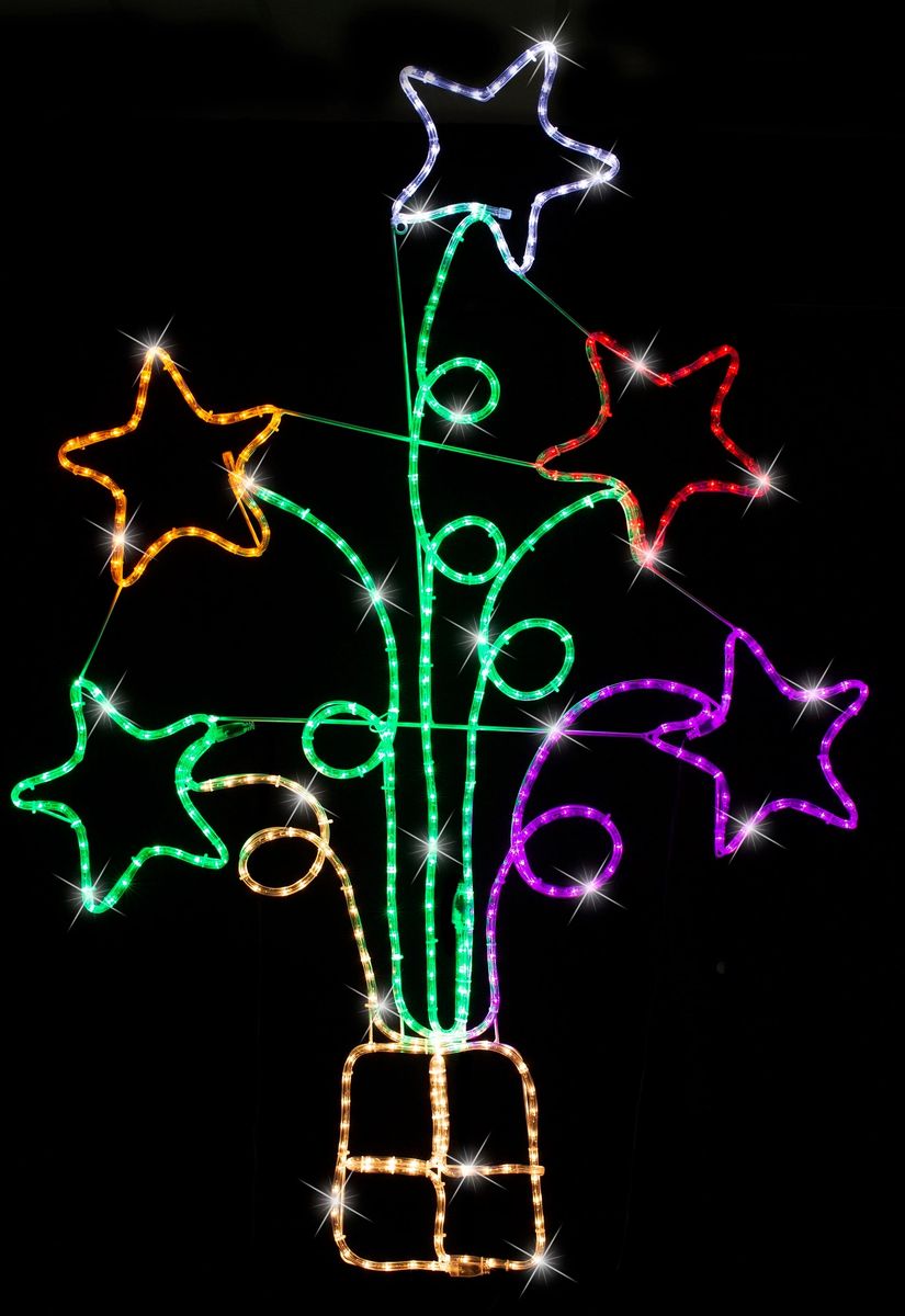 LED FLASHING STAR PRESENT ROPELIGHT Outdoor Light Display