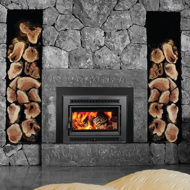 Lopi wood fireplace inbuilt install. Fireplace installation on the Sunshine coast.