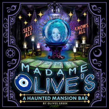 Logo for Madame Olive's Haunted Mansion Bar.