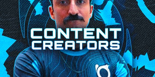 Man with a mustache in a blue shirt with 'Content Creators' text overlay.