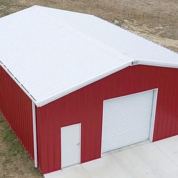 20' wide x 24' long x 10' or 12' eave height Express Bolt Up Steel Building