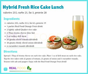 Recipe for Hybrid Fresh Rice Cake Lunch with ingredients and directions.